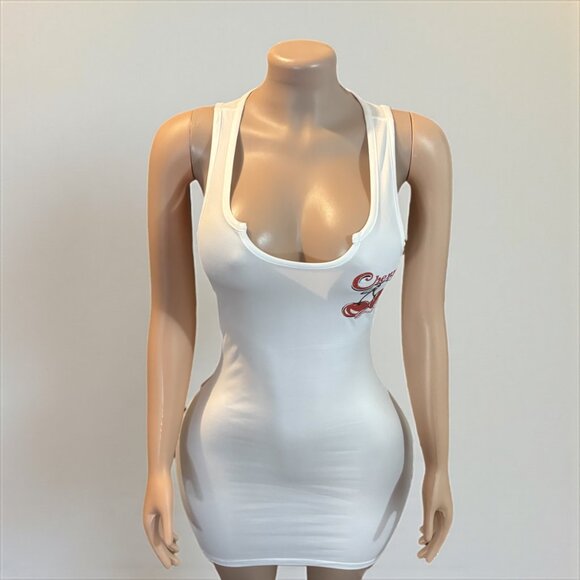 Cherry U Neck Sleeveless Sheath Dress - Picture 10 of 10